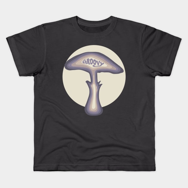 Groovy Mushroom Kids T-Shirt by Slightly Unhinged